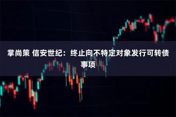 掌尚策 信安世纪：终止向不特定对象发行可转债事项
